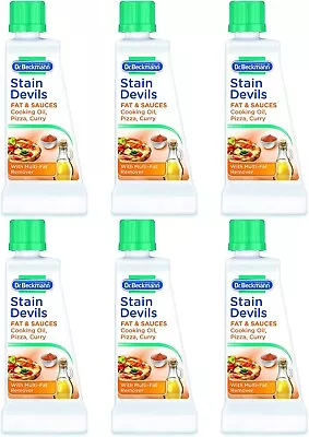 Dr Beckmann's Stain Devils Cooking Oil Fat Starch Fabric Cleaner 50ml X 6 • £13.18