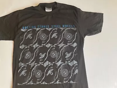 Vintage Rolling Stones Steel Wheels North American Tour T Shirt 1989 Concert • $74.99