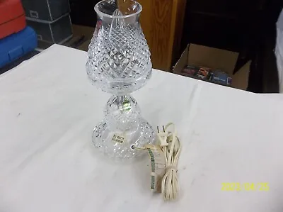 NEW - Waterford Lismore Diamond Fine Cut Crystal Electric Table Lamp 11 1/2 Tall • $499