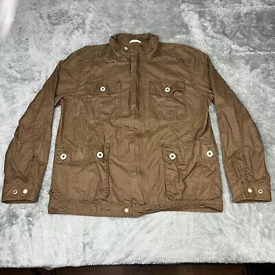 CPO Provisions Jacket Mens XL Brown Cotton Waxed Marine Utility Sailing Coat • $29.97