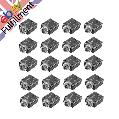 20 Pcs 5 Pin 3.5mm Audio Mono Jack Socket PCB Panel Mount For Headphone F • £5.99