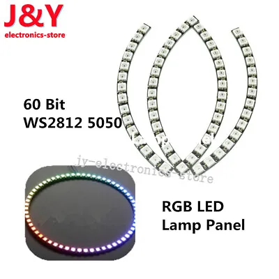 Ring Wall Clock 60 X Ultra Bright WS2812 5050 RGB LED Lamp Panel For Arduino • $8.46