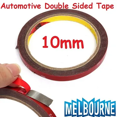 Automotive Double Face Sided Tape Auto Grade 10mm 3 Meters Acrylic Foam #10x3M • $13.13