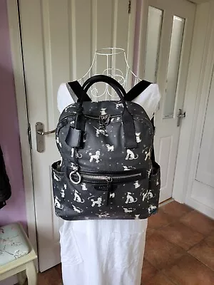 Radley Large Oilskin Assorted Dogs Black/Multicoloured Backpack • £38
