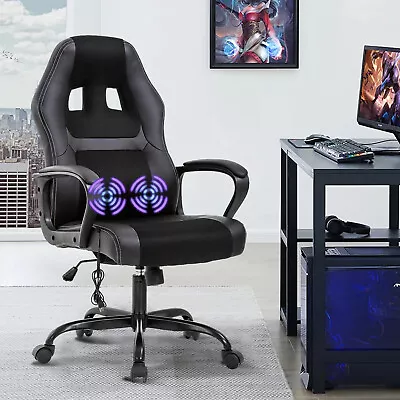 Massage Leather Gaming Racing Chair Ergonomic Swivel Computer Office Desk Chair • $84.99