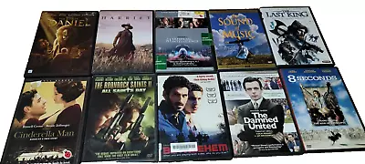 DVD Lot Of 10 Various Titles 8 Seconds Harriet The Last King • $14.95