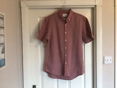 Farah Slim Fit Shirt Sleeve Shirt Size Medium • £5.99