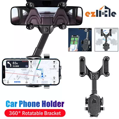 360° Rotate Car Phone Holder Mount Rear View Mirror Cradle Universal GPS Stand • $17.99