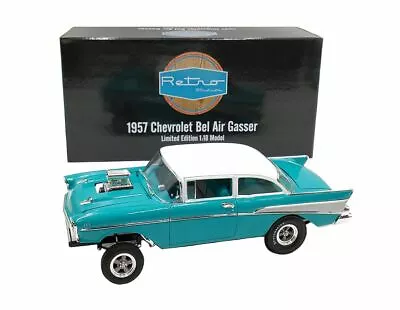 New Acme Retro Studios 1:18 Scale 1957 Chevrolet Bel Air Gasser Blue A1807010RS • $134.99