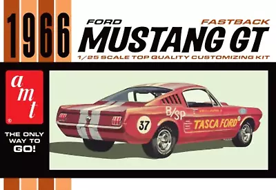 AMT 1/25 Ford Mustang GT Fastback 2+2 1966 AMT1305 • $31.99