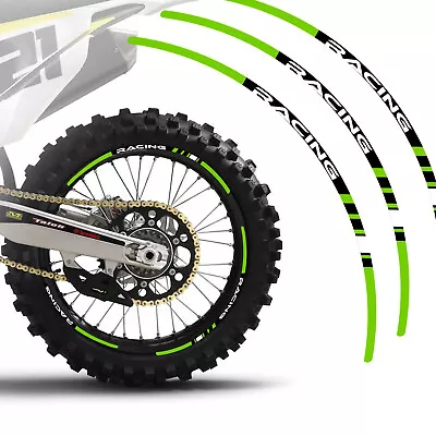 Green 21 In. 18  Dirt Bike Decal Rim Sticker P01 For Yamaha YZ 125X 20 21 22 23 • $37.86