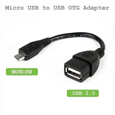 Micro USB To USB 2.0 OTG Cable Adapter For Android Samsung LG Moto Etc (Black) • $5.18
