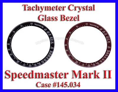 TACHYMETER Crystal Glass Bezel For Omega Speedmaster Mark 2 Mark II Case 145.034 • $68.51