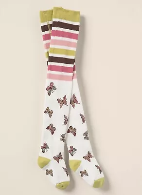 Matilda Jane Heart To Heart Fall Flutter Butterfly Mixed Print Tights Size 12-14 • $22