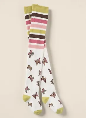 Matilda Jane Heart To Heart Fall Flutter Butterfly Mixed Print Tights Size 8-10 • $24.50