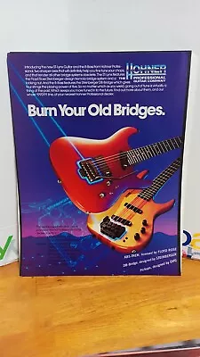 Hohner Guitars Vintage 1990 Guitar  Print Ad 11 X 8.5   4 • $5.56