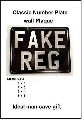 CLASSIC WALL PLAQUE Rear Number Plate Style Gift For Bike Scooter Motorcycle Fan • £7.99