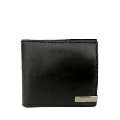 GUCCI Black Leather Bifold Wallet/6X1031 • $1