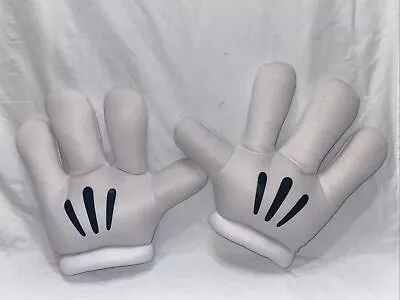 Disney Parks White Mickey Mouse Gloves Plush Hands Costume Adult 1 Set • $15.99