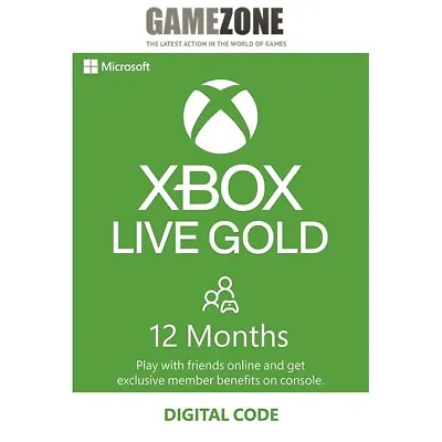 $64.99 • Buy 12 Months Xbox Live Gold Membership For Xbox 360, Xbox One And Xbox Series X|S