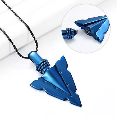 Women Men Arrow Urn Pendant Memory Necklace Cremation Jewelry For Ashes Keepsake • $8.99