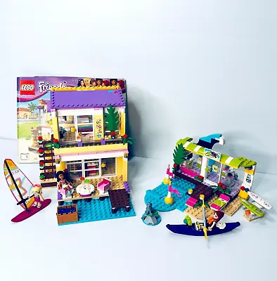 Lego Friends Sets X 2 41037 Stephanie's Beach House & 41315 Heartlake Surf Shop • $42.50