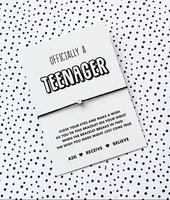 £1.65 • Buy Teenager Wish String Bracelet! Teenager Gift! Officially A Teenager Bracelet!