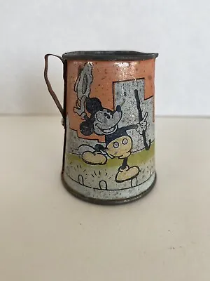 Vintage Ohio Art Children's Tin Tea Set Pitcher  Mickey's Helpmate  Mickey Mouse • $19.95