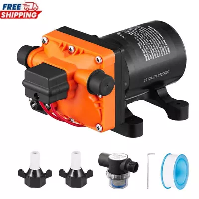 12 Volt Water Pressure Diaphragm Pump Self-Priming Pump 55 PSI 3.5 GPM Boat RV • $36.55