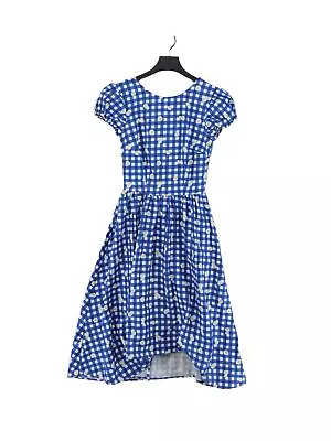 Collectif Women's Midi Dress XXS Blue Cotton With Elastane A-Line • £19.70