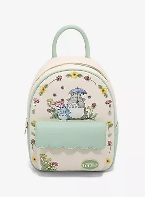 Her Universe Studio Ghibli My Neighbor Totoro Mini Backpack Mushrooms Floral NEW • $110