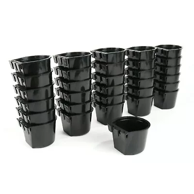 (Pack Of 24) Black Cage Cup For Feed & Water For Poultry Ducks Birds Hamsters • $32.99