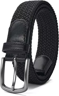 Mens BeltElastic Belt StretchBraided Woven Casual Belt 1 3/8 With Gif Box. • $17.19