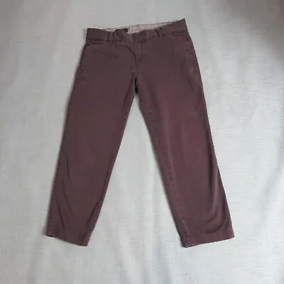 J Crew Pants Womens Size 6 Plum Khaki Chino Scout Cropped Mid Rise Casual Slacks • $15.94