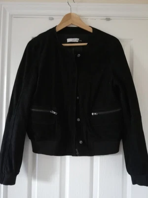 £19.99 • Buy Todd Lynn Black Suede Harrington Bomber Jacket Size L Fits 12 14