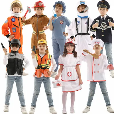 Kids Children's Boys Girls Dress Up Roleplay Uniform Fancy Dress Costumes • £12.99