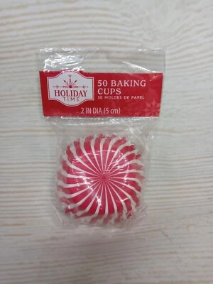 $1.99 • Buy New! CHRISTMAS Cupcake Liners Cups Wrappers Party Muffin Candy Cane Peppermint 