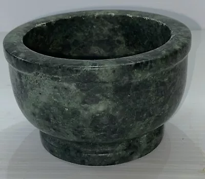 Vintage Green Marble Mortar / Bowl 4” Wide 1.5 Pounds • $25