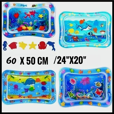 Baby Inflatable Water Play Mat Kids Toy Tummy Time Pool Activity Pad Holiday UK • £4.98