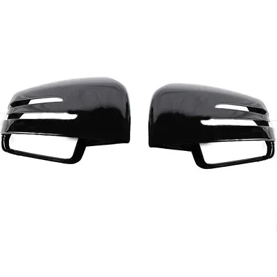 Pair Mirror Cover Cap Shell Black For Benz GLE Class X166 W166 W463 2013-2018 • $86.87