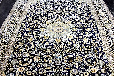 8x11 Breathtaking Masterpiece Hq 300+kpsi Hand Knotted Vegetable Dye Kashann Rug • $0.99