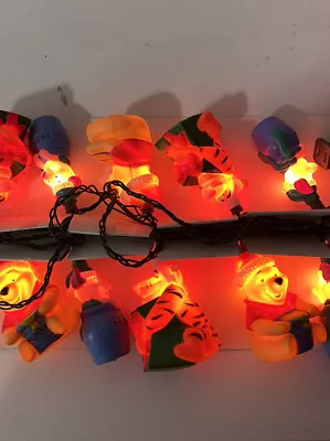 Vintage NOMA Winnie The Pooh 10 Indoor/Outdoor Christmas Lights Disney Flashing • $12.97