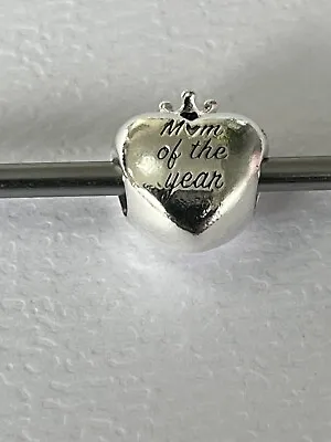 #196 Pandora S925 ALE Mum Of The Year Crown Heart Charm BNWT  💜 • £22