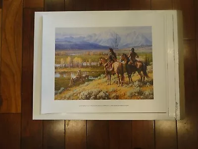Martin Grelle Limited Edition Canvas Giclee Scouts On The Buffalo Fork 12 X 16   • $50