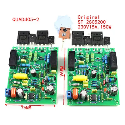 1pair Assembled QUAD405 -2 ONSEMI TL071 JFET Stereo Channel Finished Board • $42.32