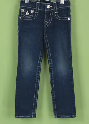 True Religion Toddler Girl Julie Jeans Blue Denim Midium Wash EUC Size 4 • $19.90