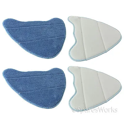 Steam Mop Cover Pads For VAX Total Home Master Plus Microfibre Washable X 4 Pack • £11.44
