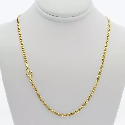 Genuine Brand New 9K Hollow Curb Italian Yellow Gold Chain Necklace 45-80 Cm • $259