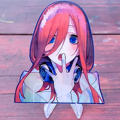 Miku The Quintessential Quintuplets Waifu 3D Lenticular Motion Car Sticker Decal • $9.99