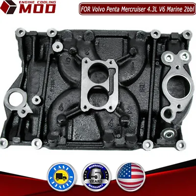 FITS 4.3L V6 Marine 2bbl Intake Manifold Volvo Penta Mercruiser 824324T02 Vortec • $199